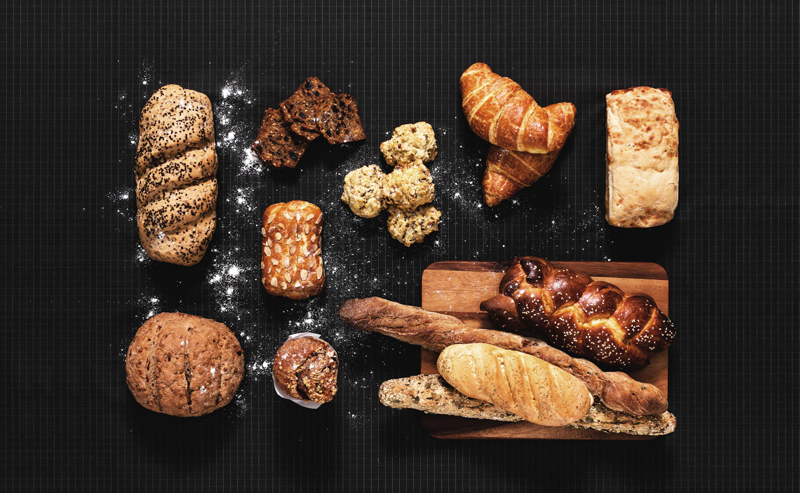 Early loaves on a board
