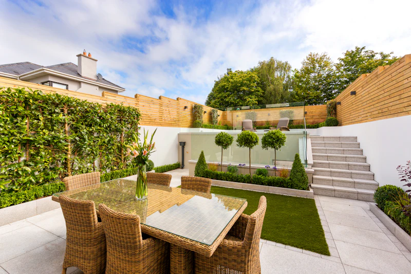 A stone patio